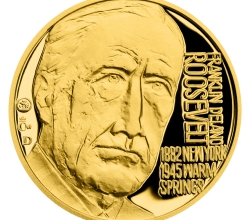 Zlatý dukát Kult osobnosti F. D. Roosevelt proof
