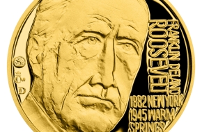 Zlatý dukát Kult osobnosti F. D. Roosevelt proof