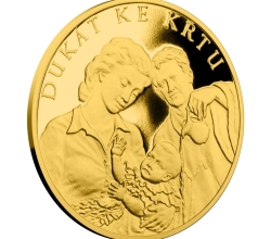 Zlatý dukát ke křtu proof