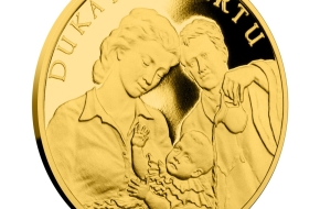Zlatý dukát ke křtu proof