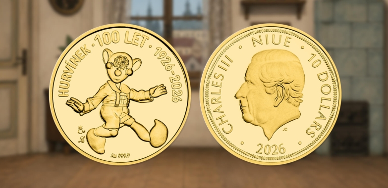 Česká mincovna v květnu připomene 100 let Hurvínka zlatou mincí