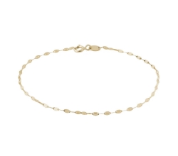 Náramek typu Lip Chain ze žlutého 14k zlata
