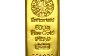 Zlatý slitek Argor Heraeus SA 500 g