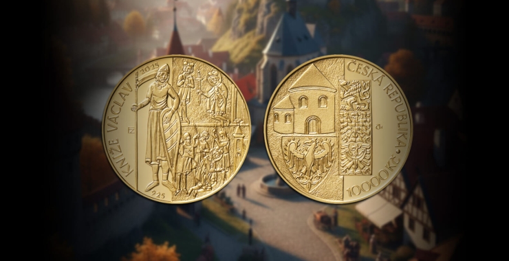 ČNB vydala novou zlatou minci se sv. Václavem