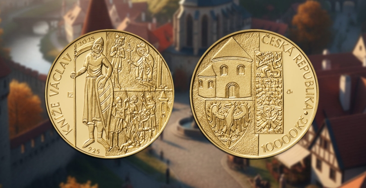 ČNB vydala novou zlatou minci se sv. Václavem